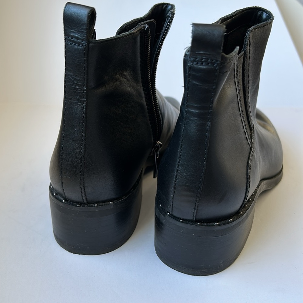 Franco Sarto Domingo Leather Boot Black Size 7 - Picture 4 of 5